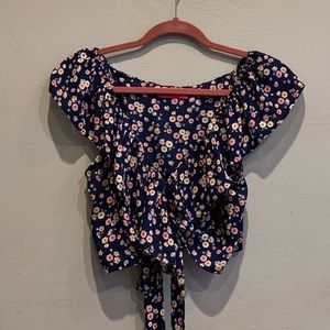Floral Wrap Shirt